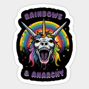 Rainbows and Anarchy Sticker